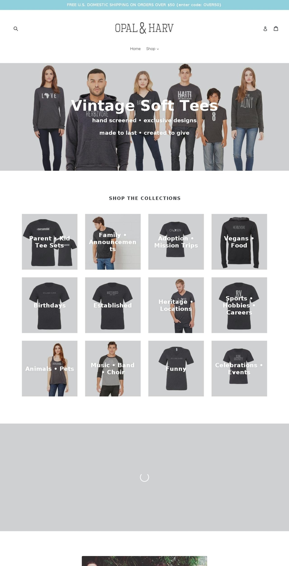 opalandharv.com shopify website screenshot