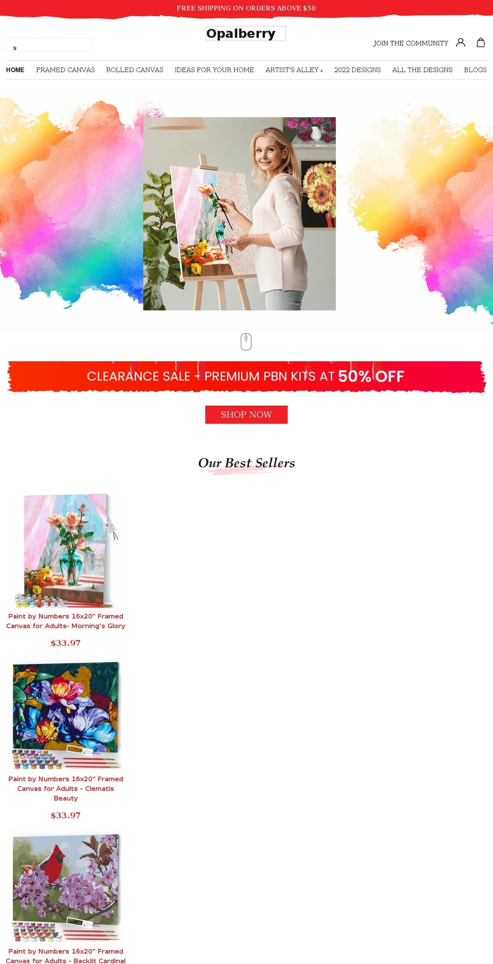 opalberry.com shopify website screenshot