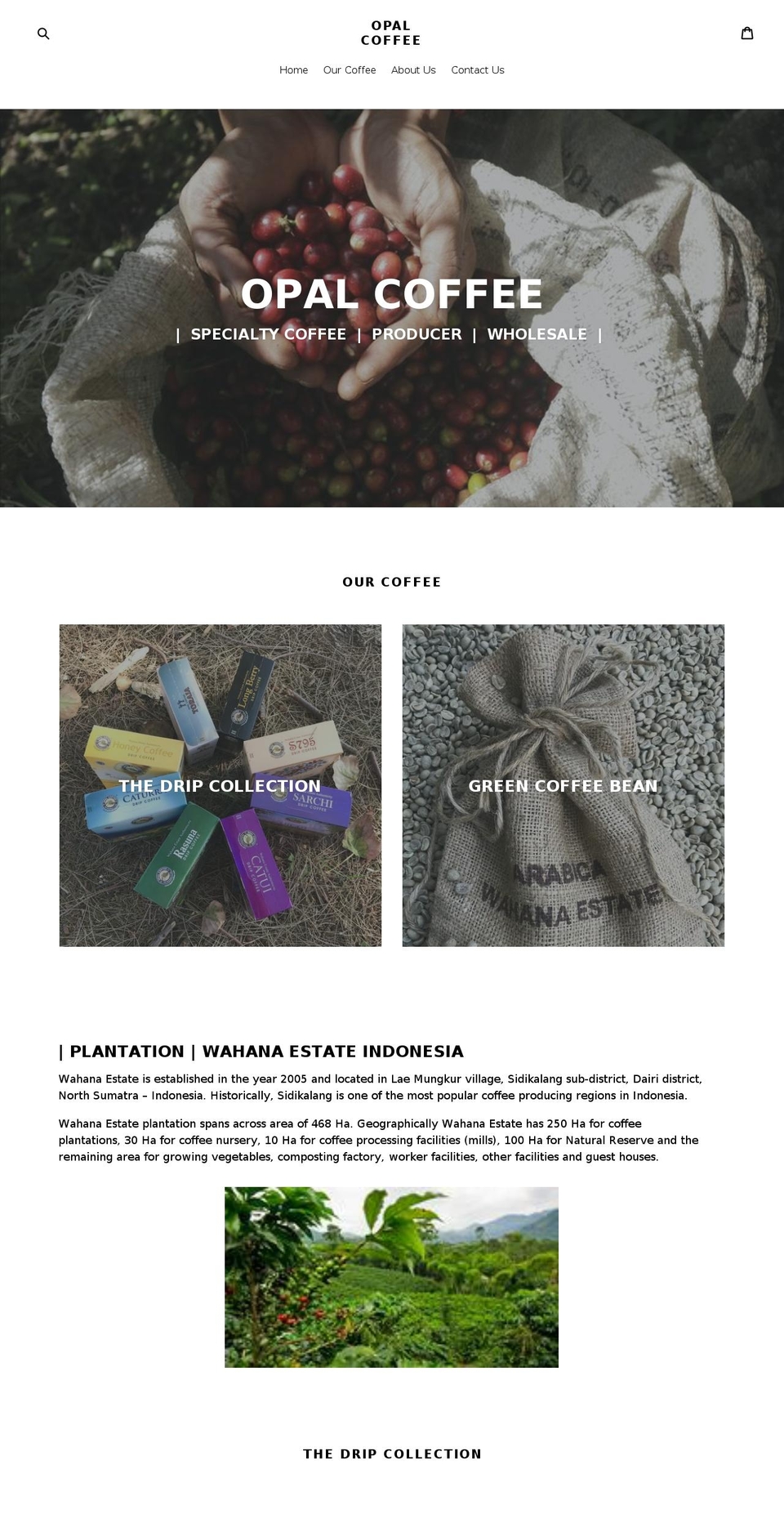 opalcoffee.com.au shopify website screenshot