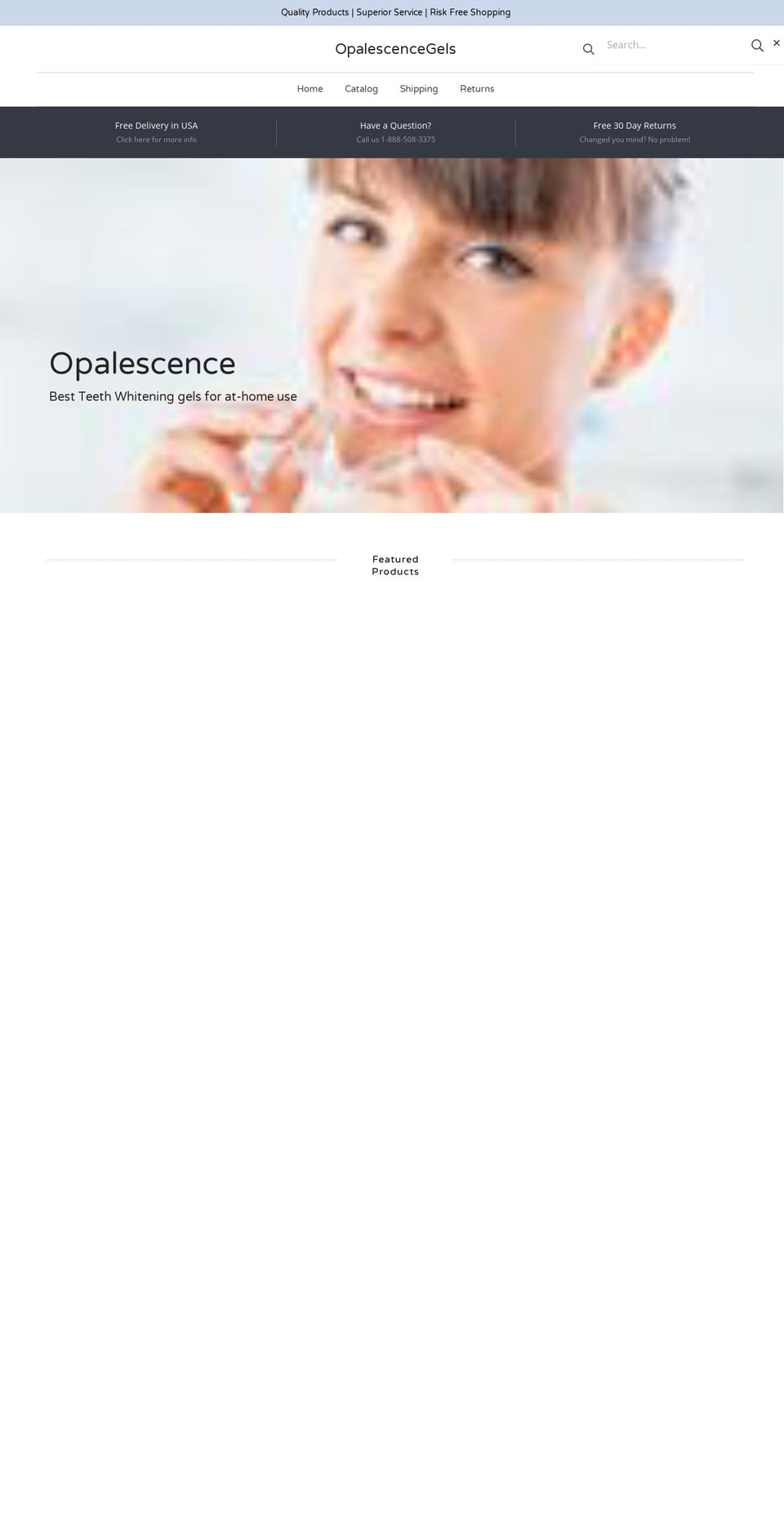 opalescencegels.com shopify website screenshot