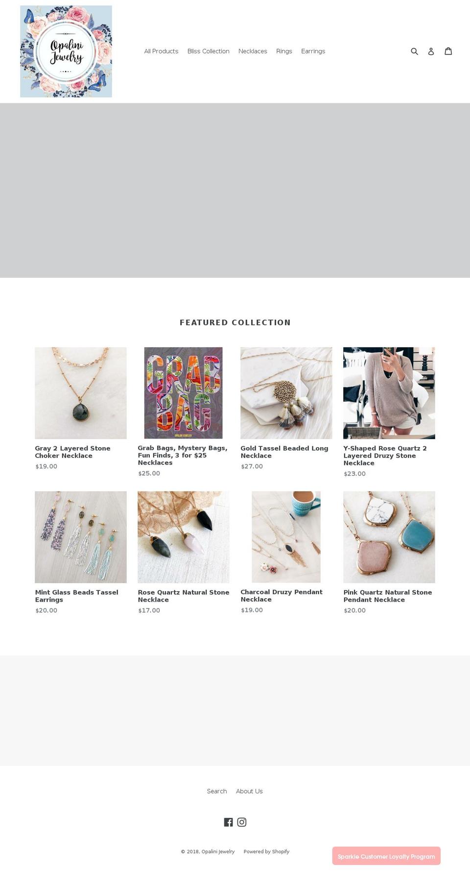 Joelle Shopify theme site example opalinijewelry.com