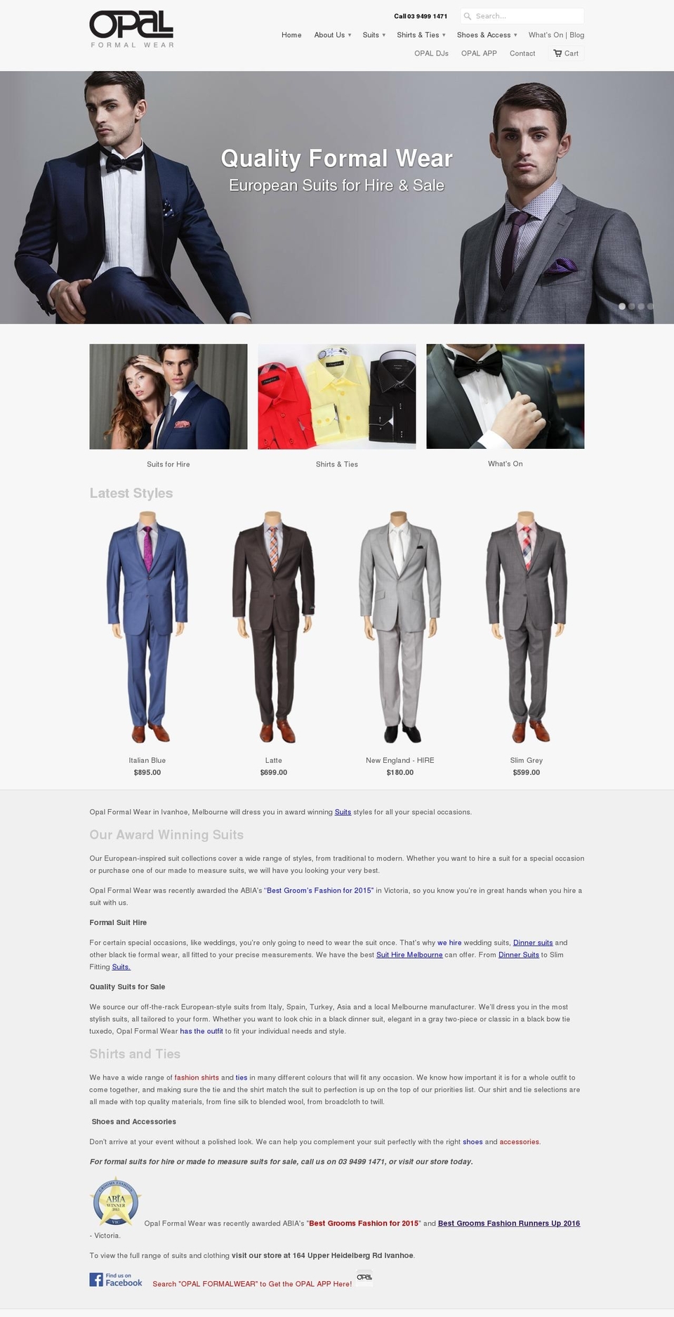 opalivanhoe.com.au shopify website screenshot