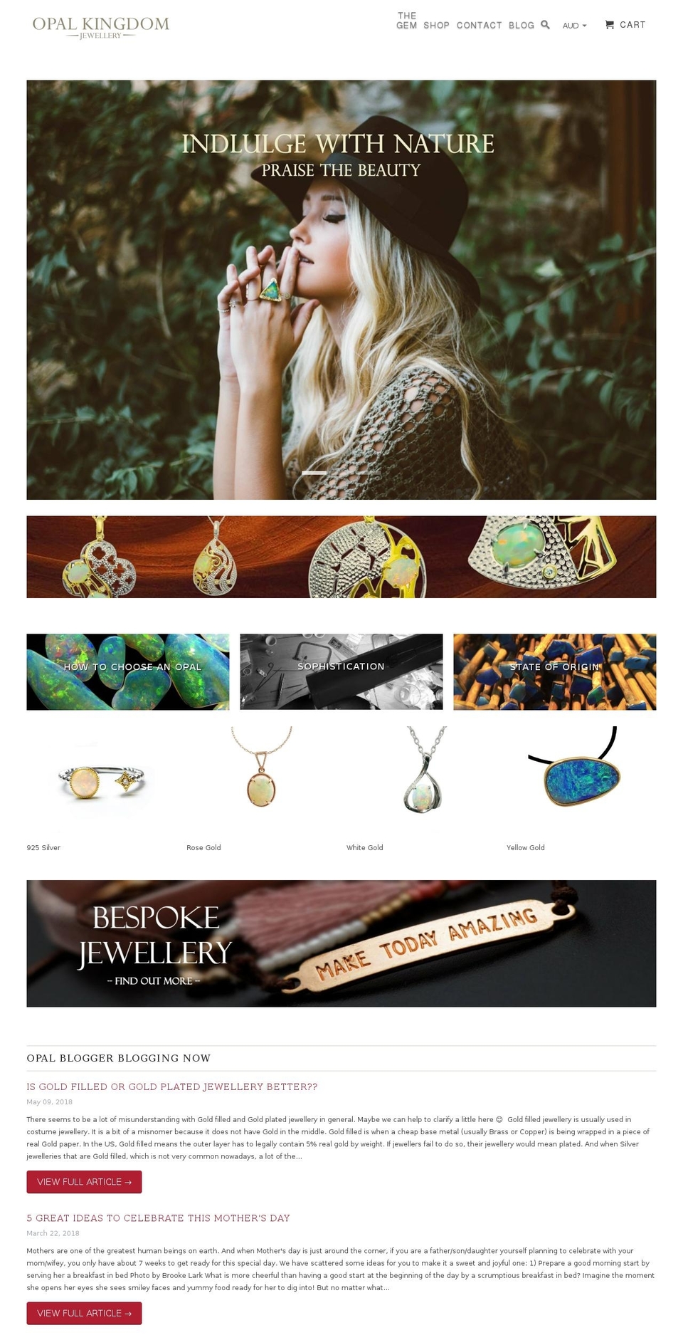 opalkingdomaustralia.com — Shopify storefront screenshot