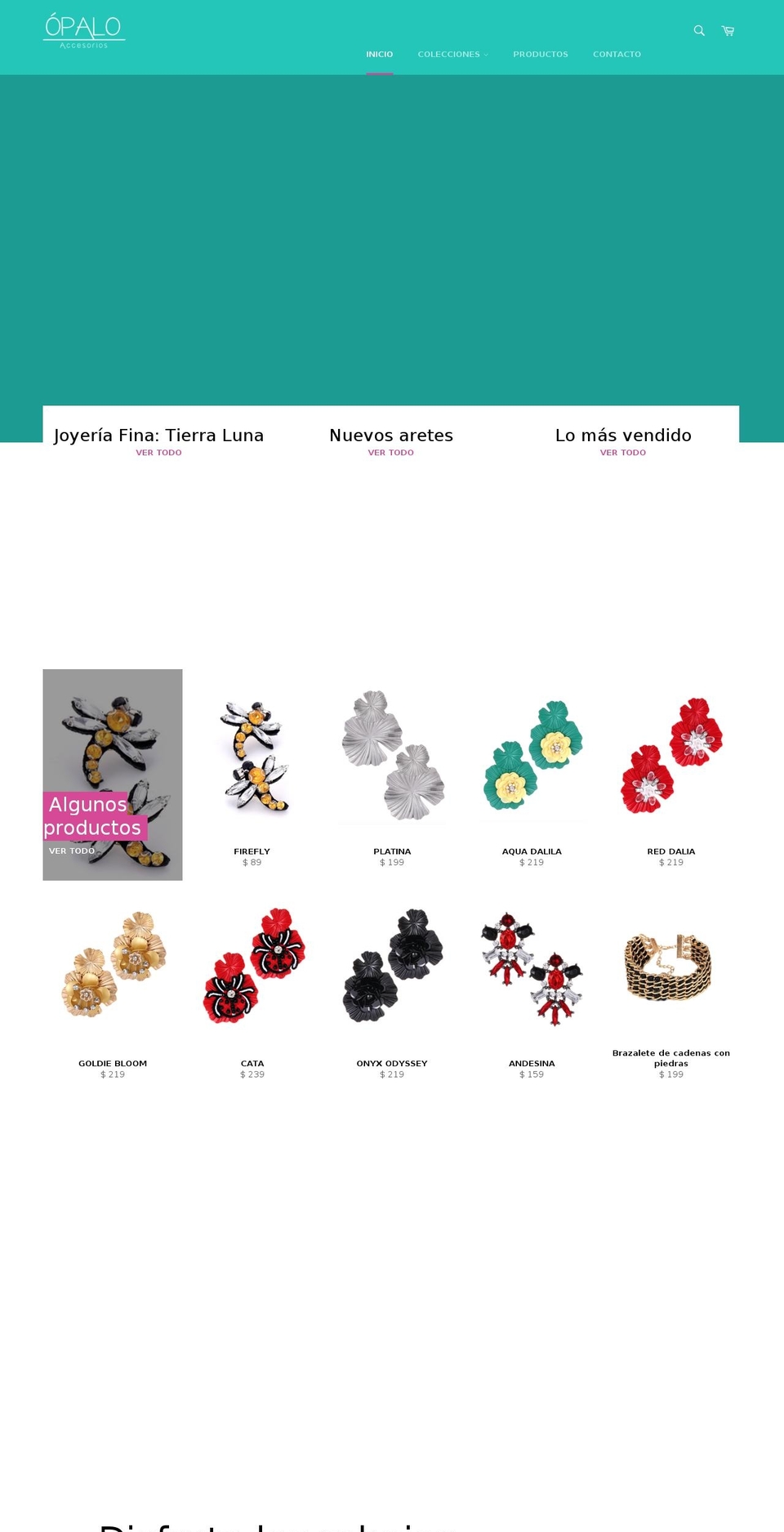 opaloaccesorios.com — Shopify storefront screenshot