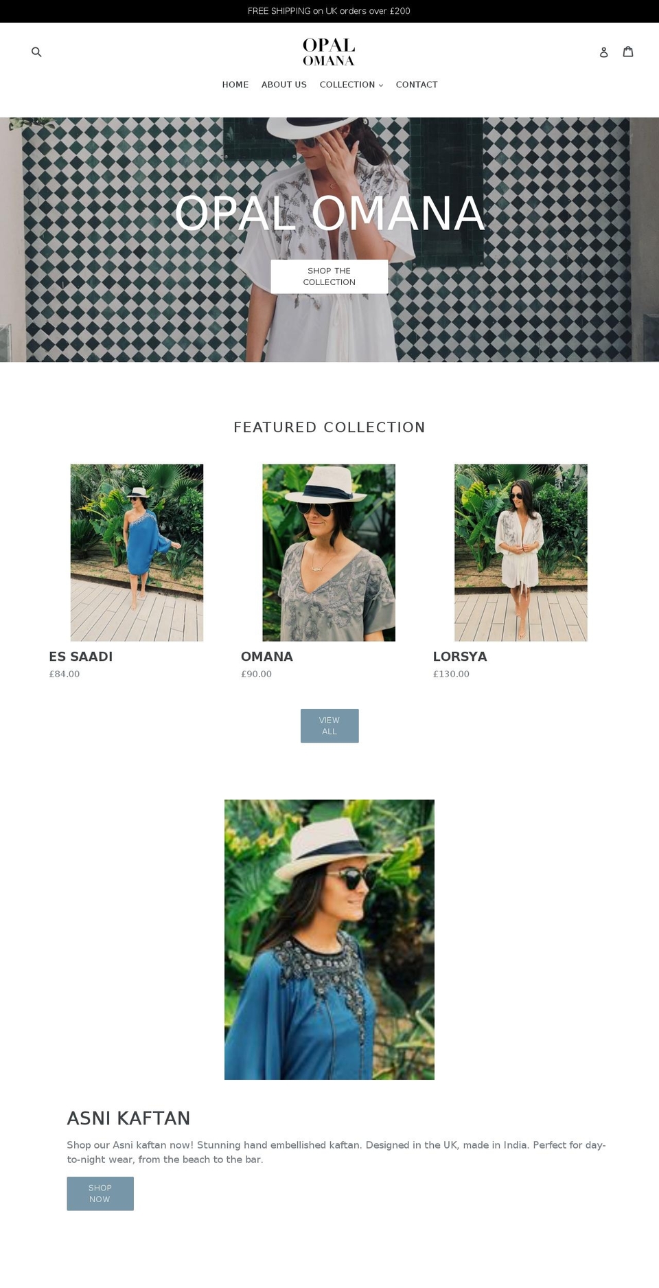 opalomana.com — Shopify storefront screenshot
