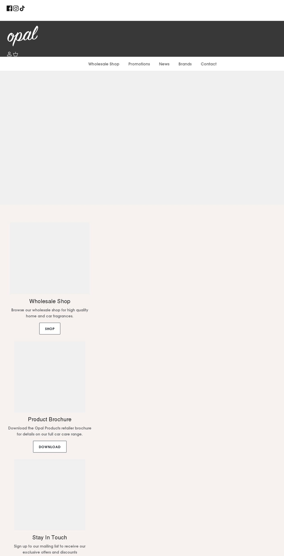 opalproducts.co.uk shopify website screenshot