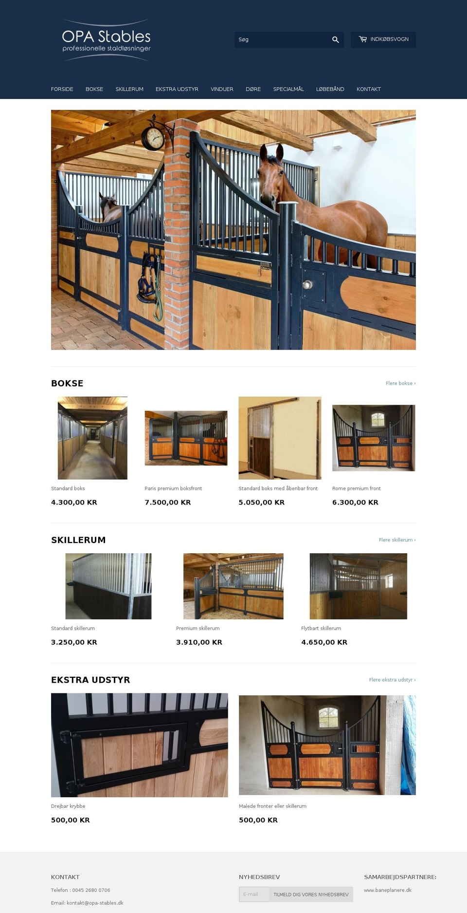 opastables.com shopify website screenshot