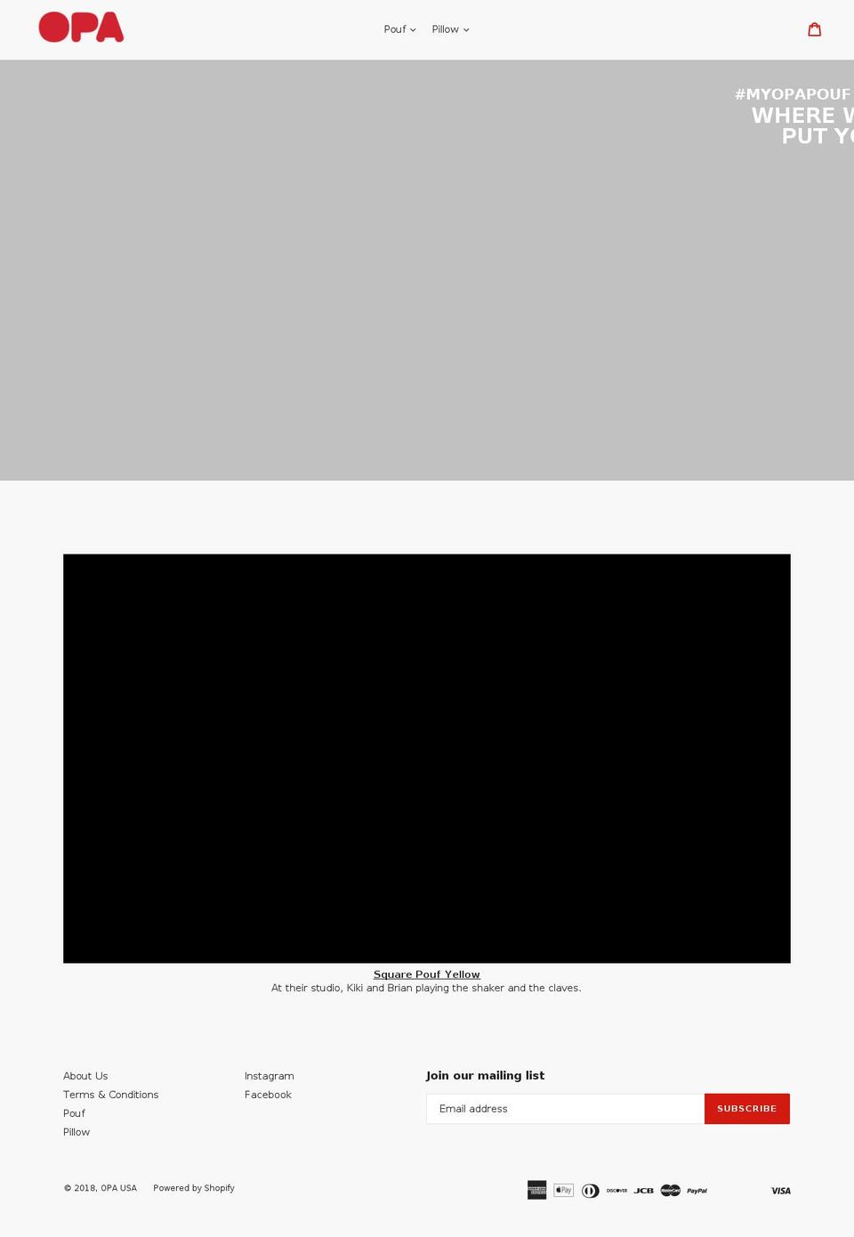 opausa.com — Shopify storefront screenshot