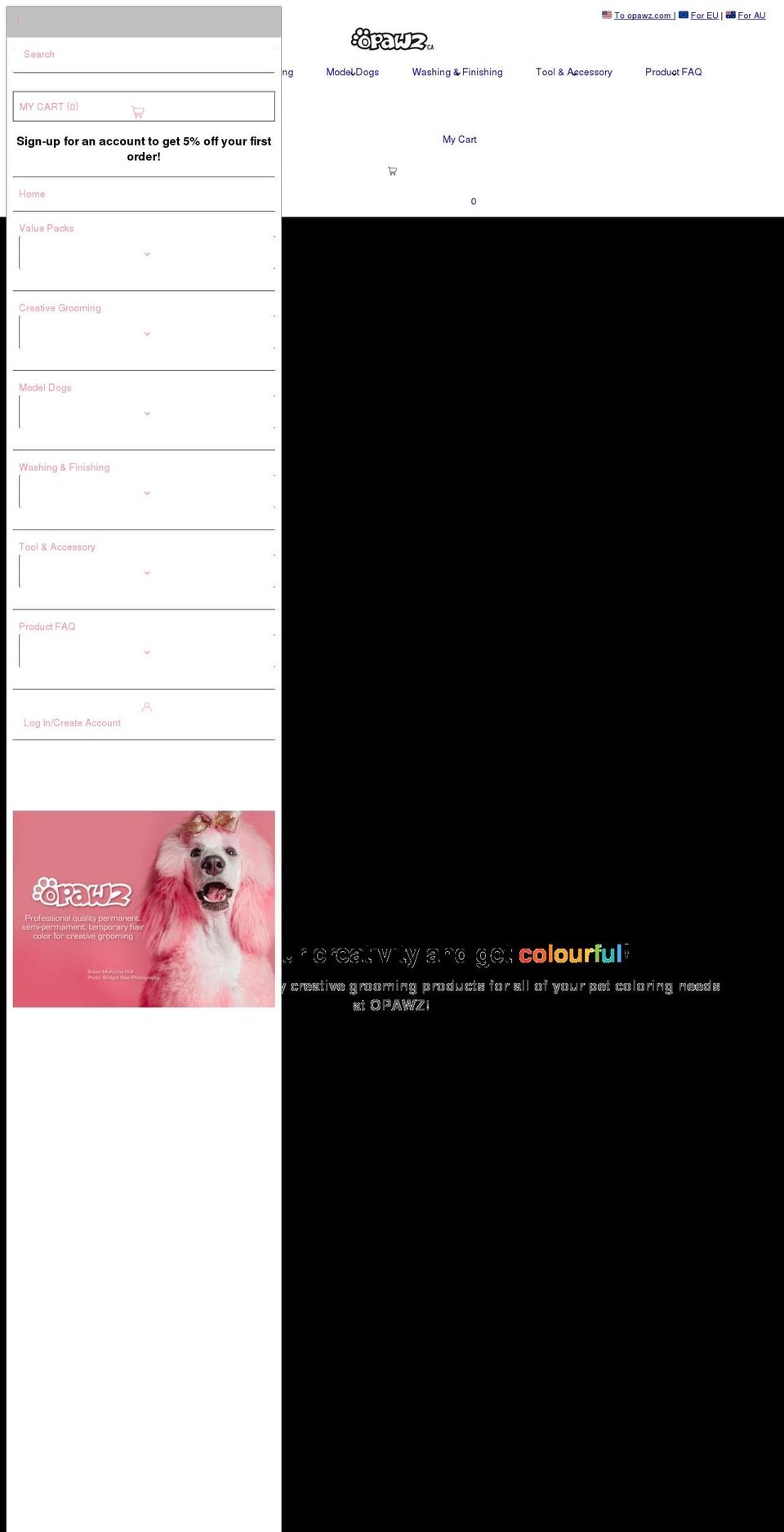 opawz.ca shopify website screenshot