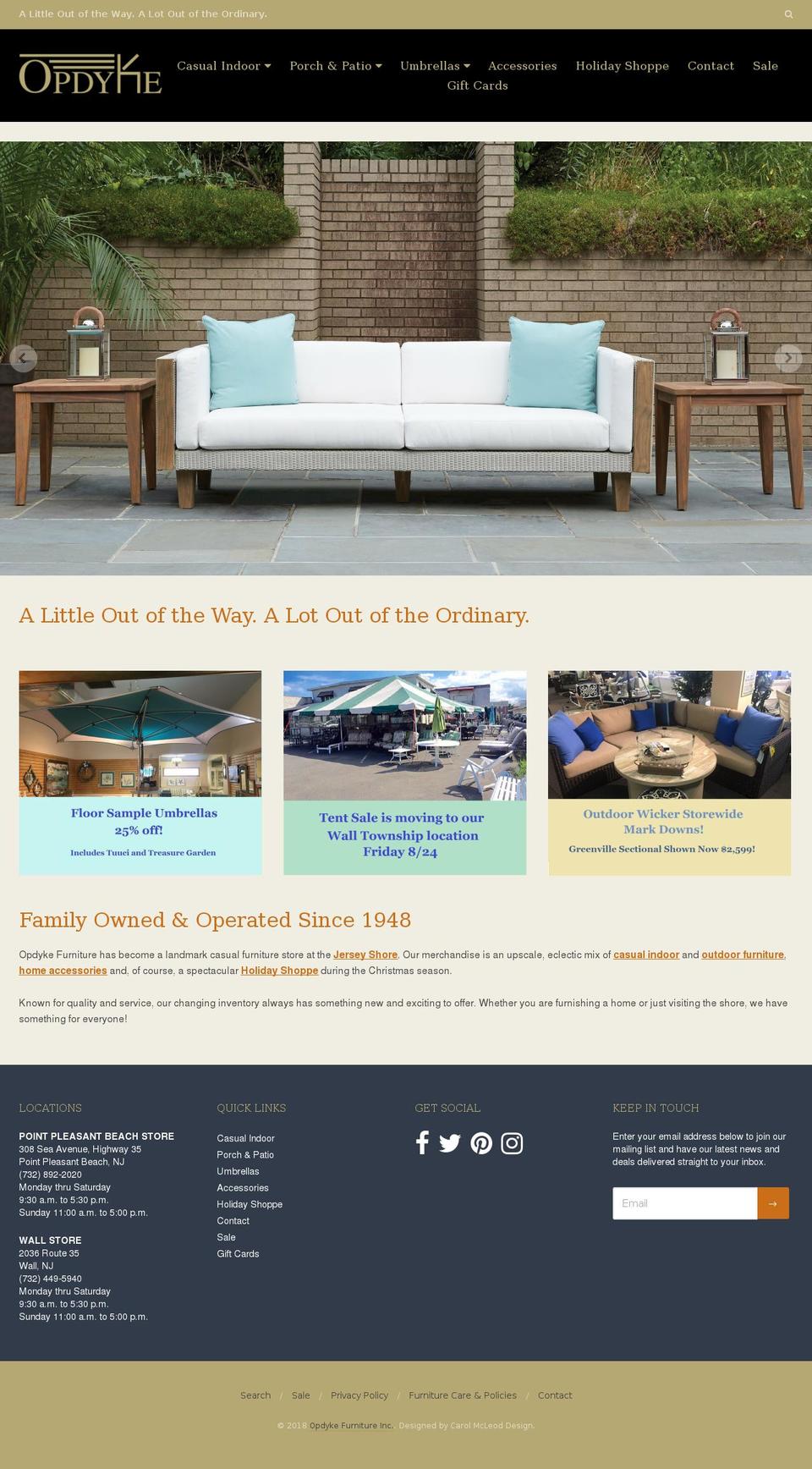 opdykefurniturenj.com — Shopify storefront screenshot
