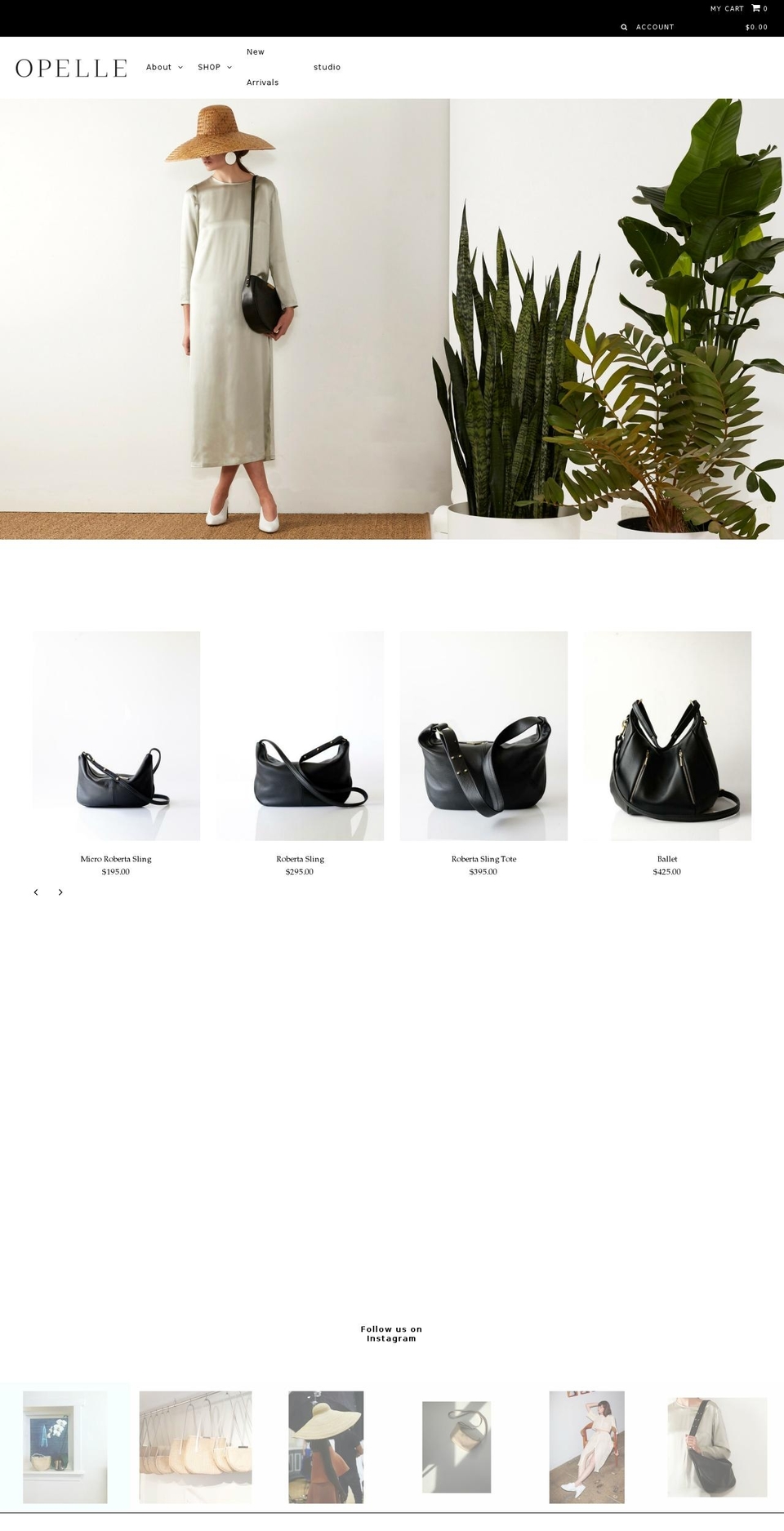 opellecreative.com shopify website screenshot