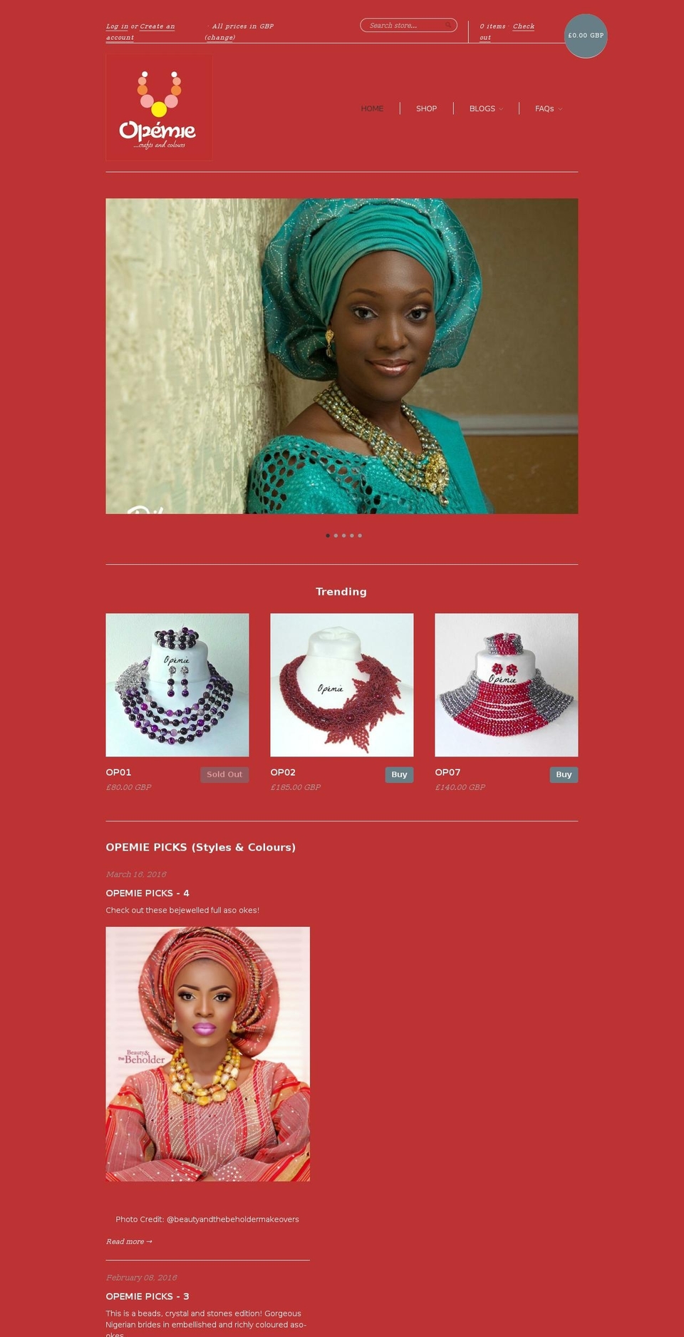 opemie.com shopify website screenshot