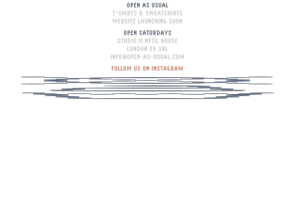 open-as-usual.com shopify website screenshot