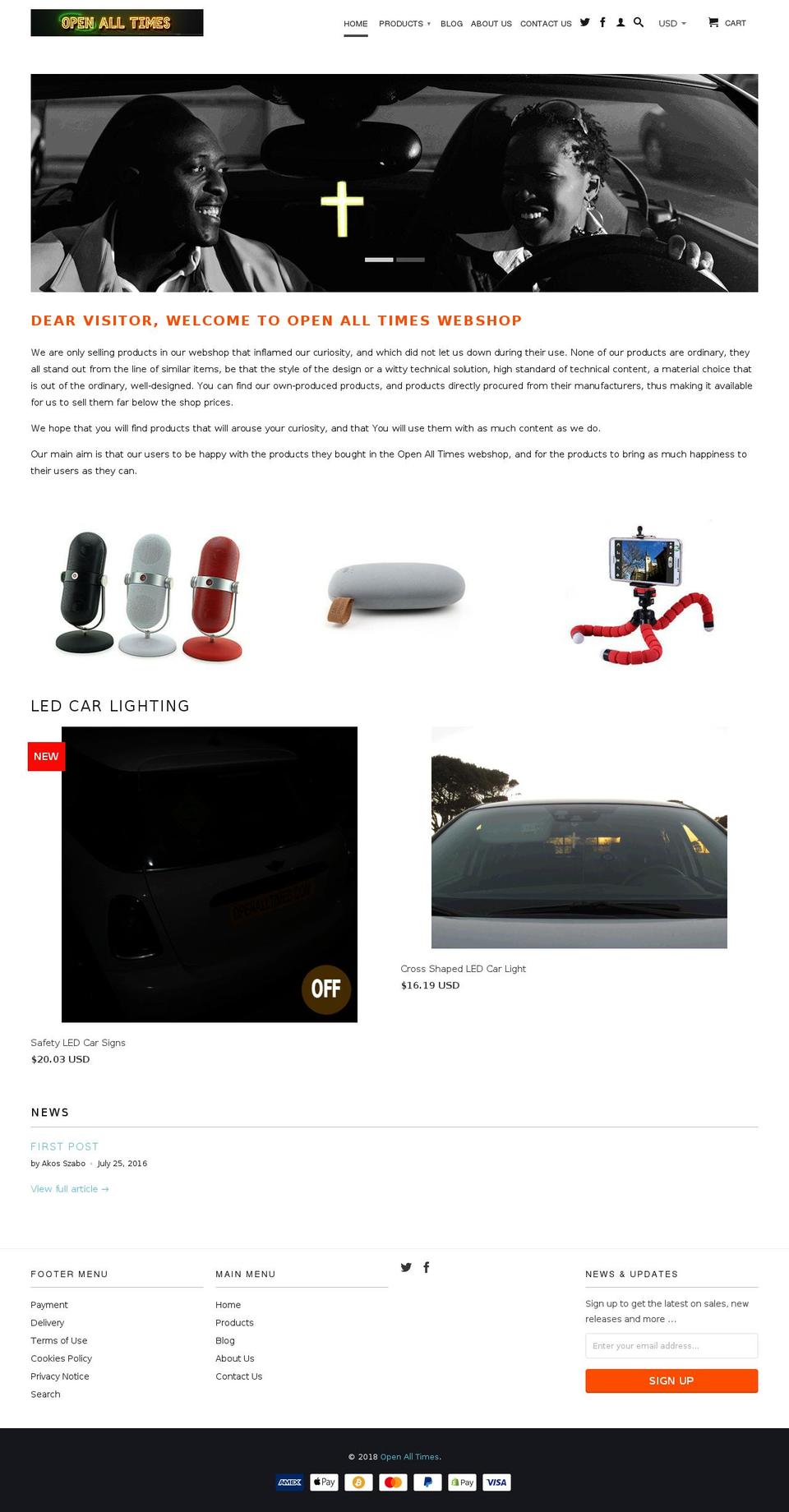 openalltimes.com shopify website screenshot