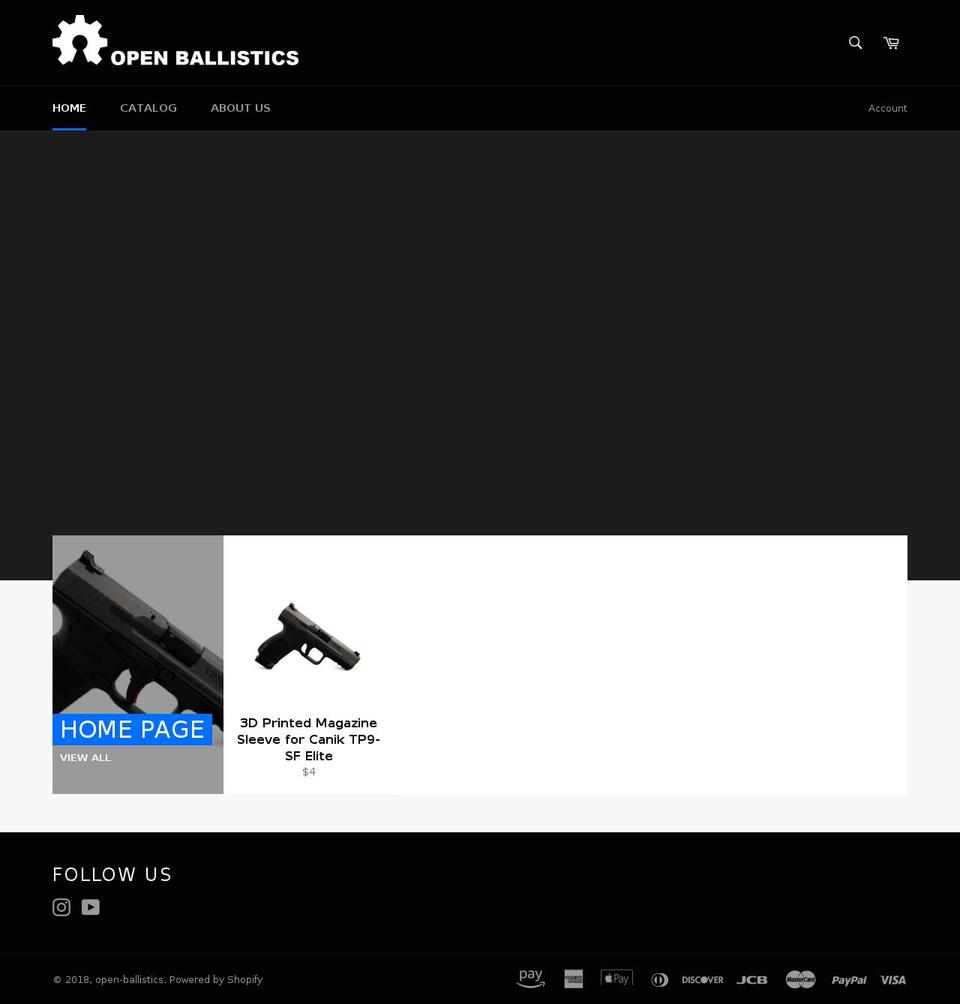 openballistics.com — Shopify storefront screenshot