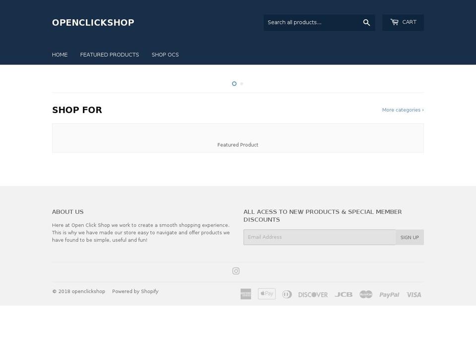 openclickshop.com — Shopify storefront screenshot