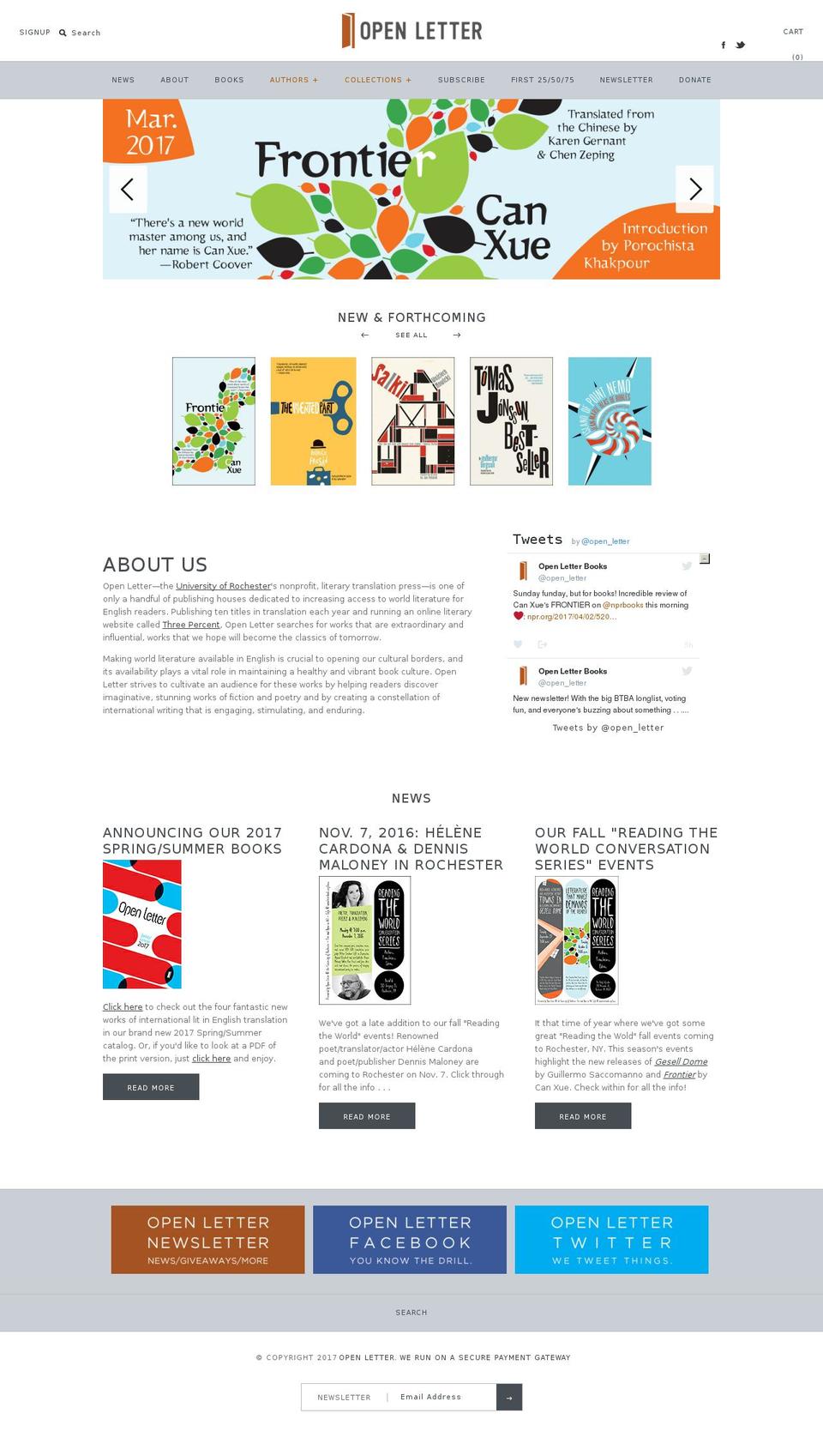 openletterbooks.org shopify website screenshot
