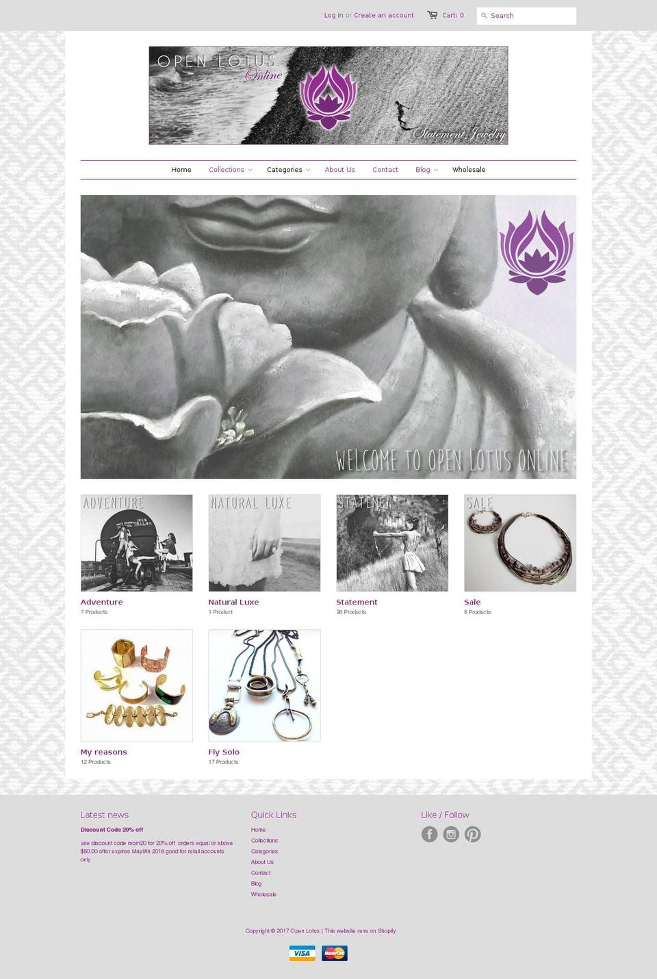 openlotusonline.com shopify website screenshot
