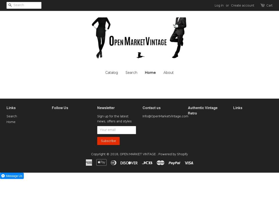 openmarketvintage.com — Shopify storefront screenshot