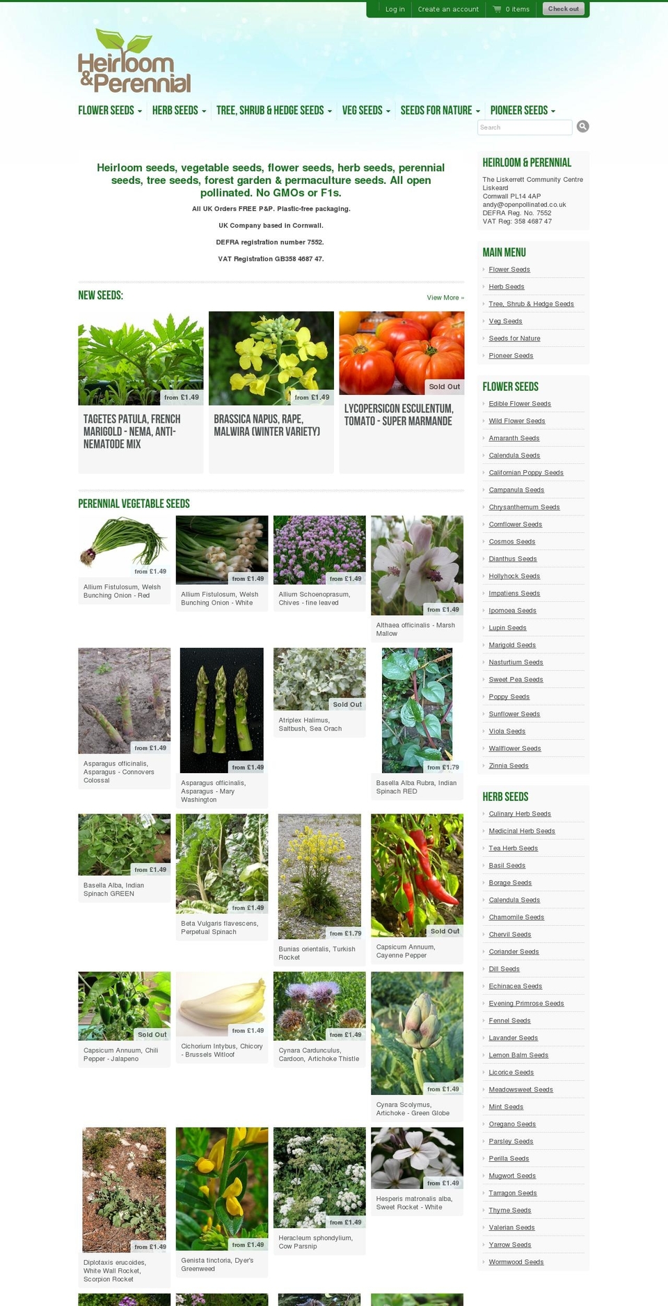 openpollinated.co.uk shopify website screenshot