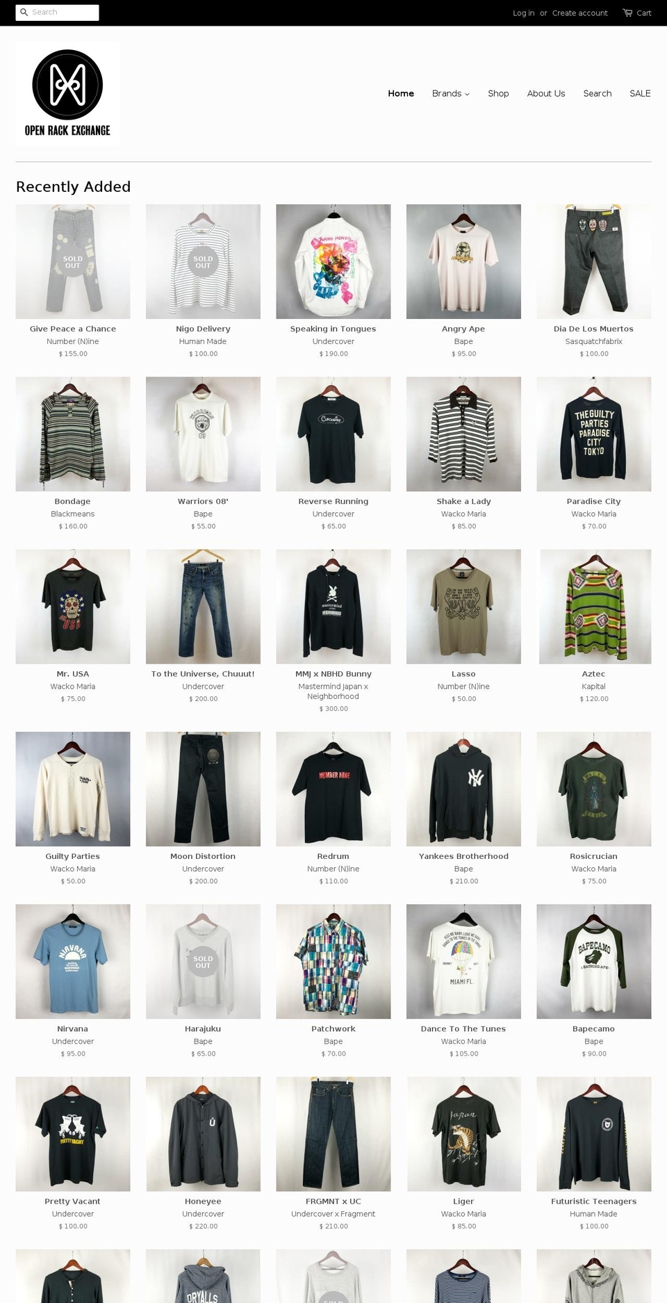 openrackexchange.com — Shopify storefront screenshot