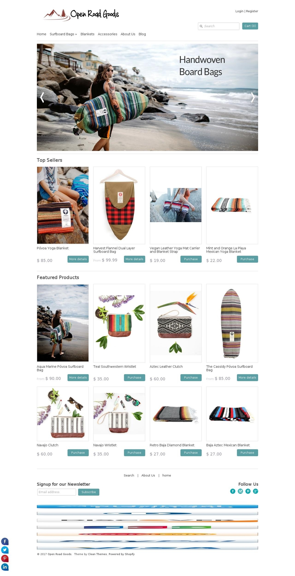 openroadgoods.com shopify website screenshot