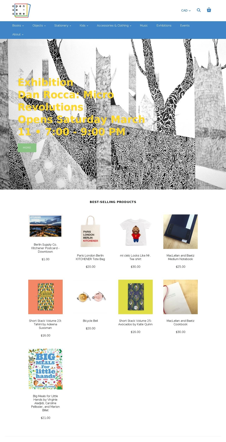 opensesameshop.com shopify website screenshot