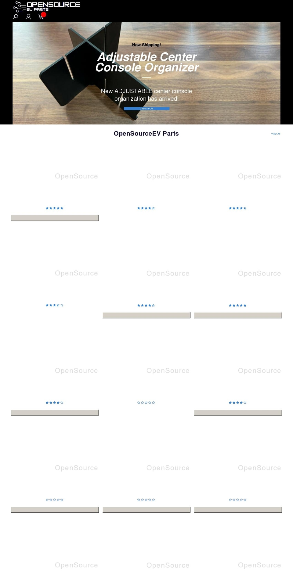 opensourceev.com shopify website screenshot
