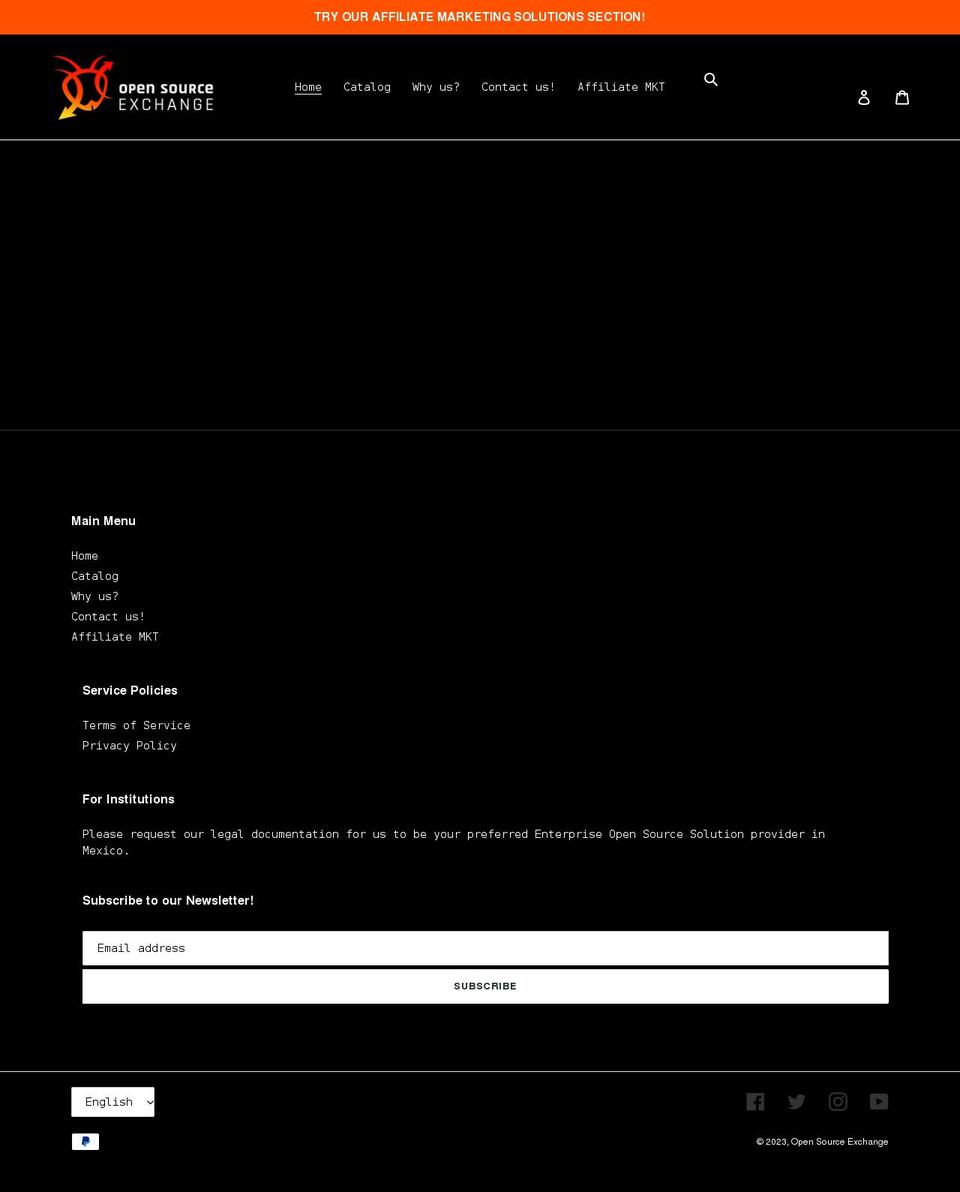 opensourcexchange.com shopify website screenshot