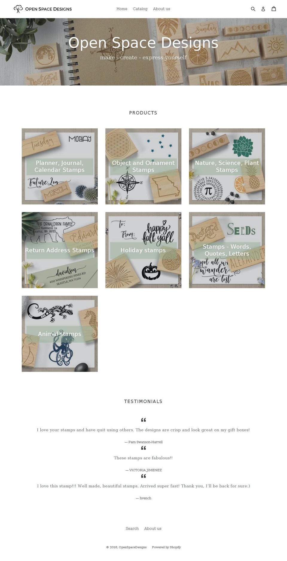 openspacedesigns.com — Shopify storefront screenshot