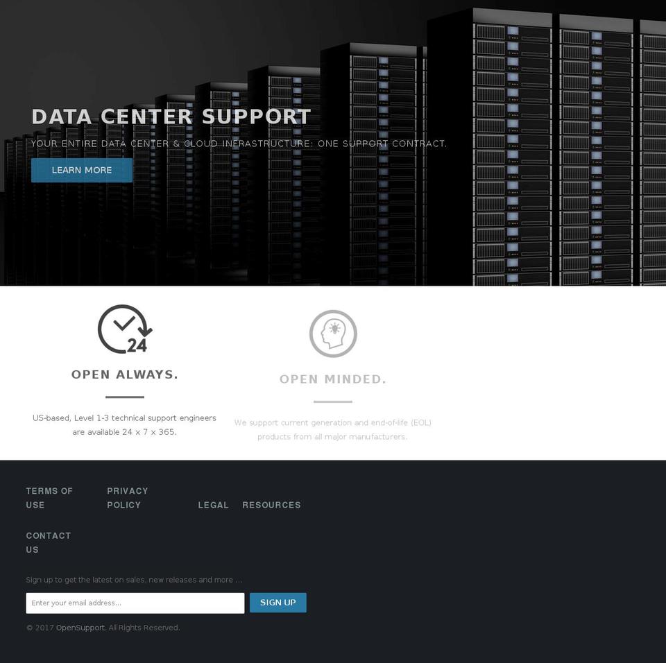 opensupport.com shopify website screenshot