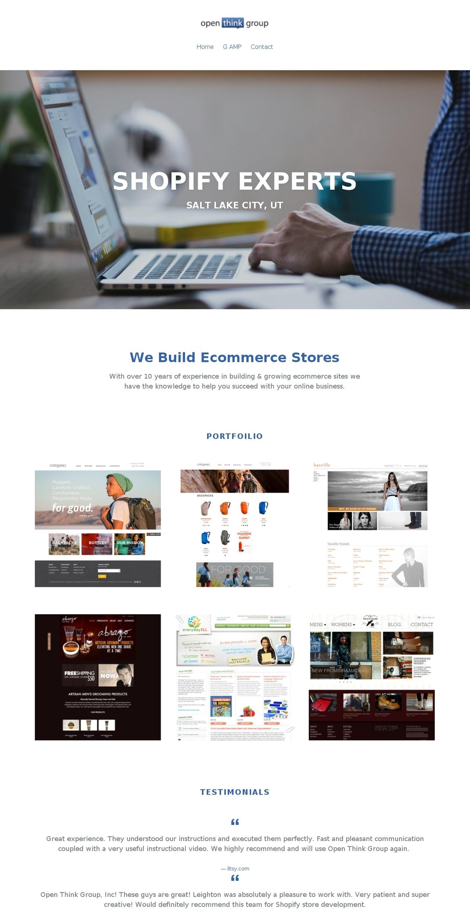 openthinkgroup.com — Shopify storefront screenshot