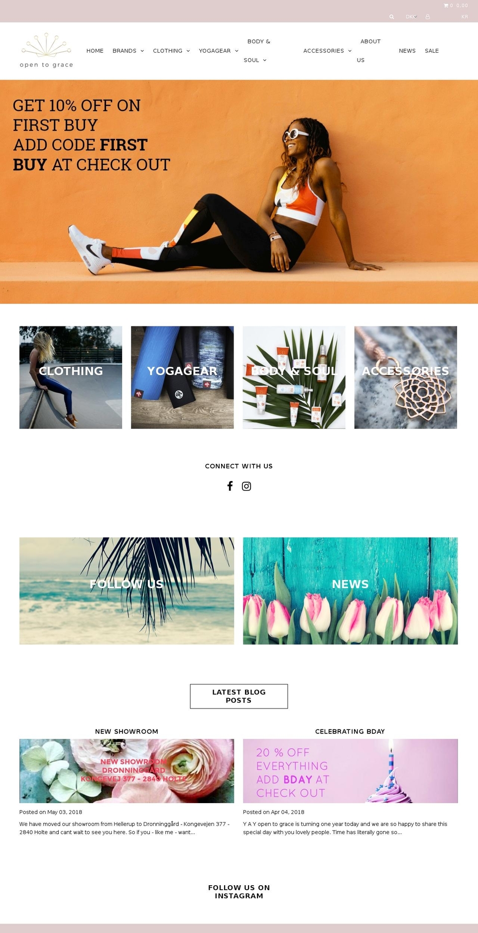 opentograceshop.com — Shopify storefront screenshot