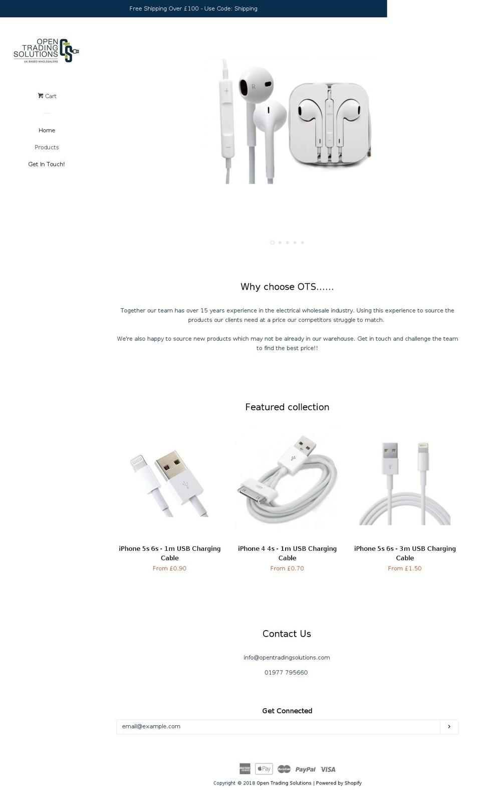 opentradingsolutions.com shopify website screenshot