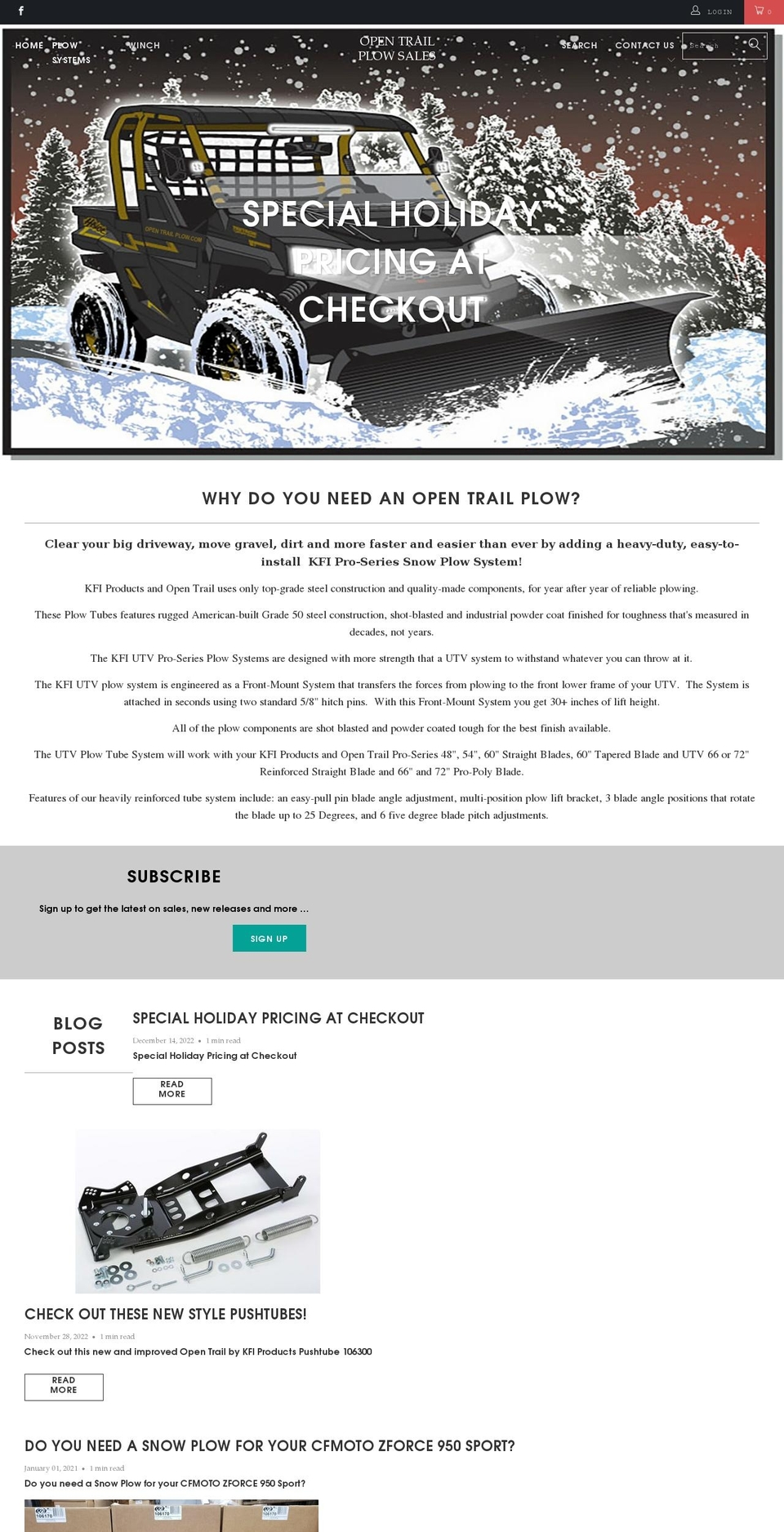 opentrailplow.com shopify website screenshot