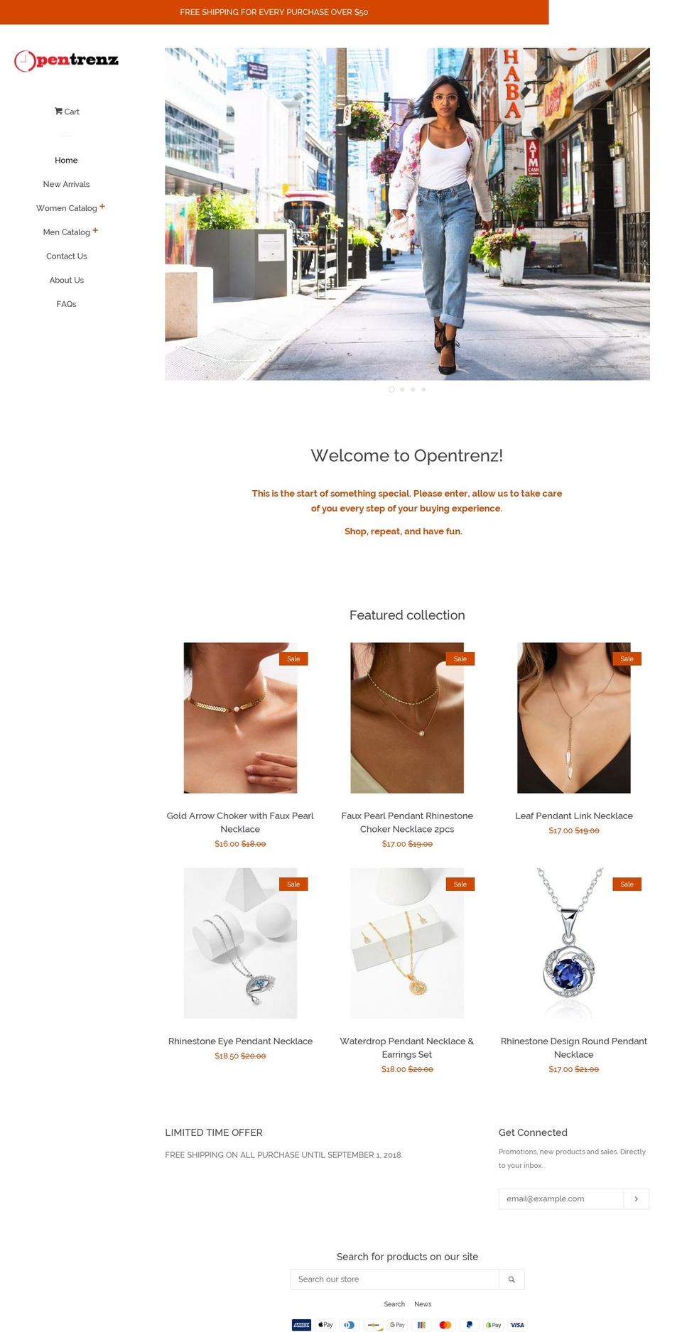 opentrendz.com — Shopify storefront screenshot