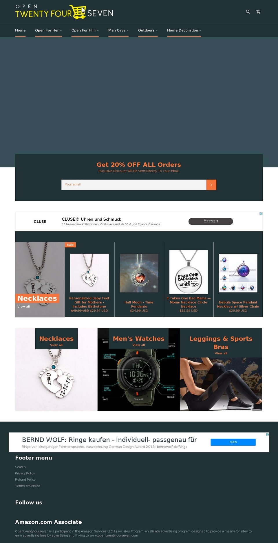 opentwentyfourseven.com — Shopify storefront screenshot