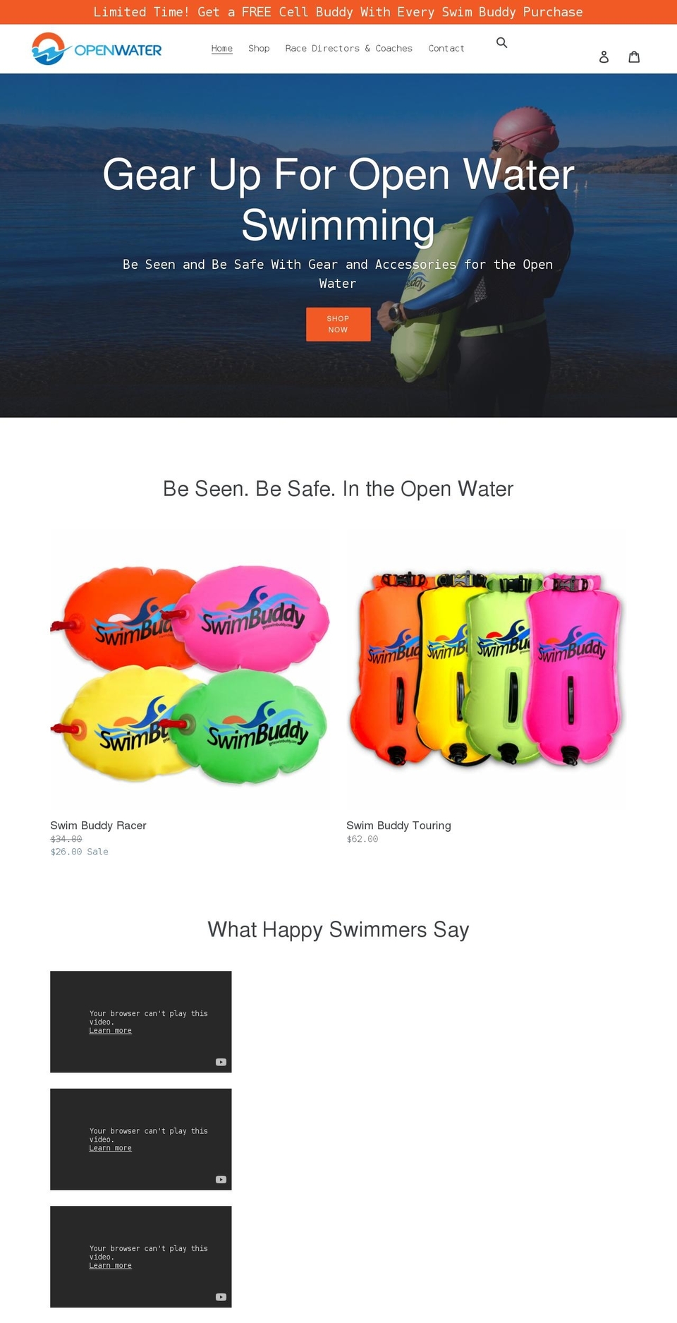 openwater.ca shopify website screenshot