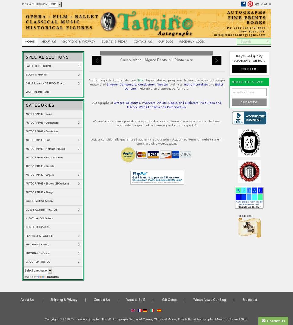 operacollectors.com — Shopify storefront screenshot