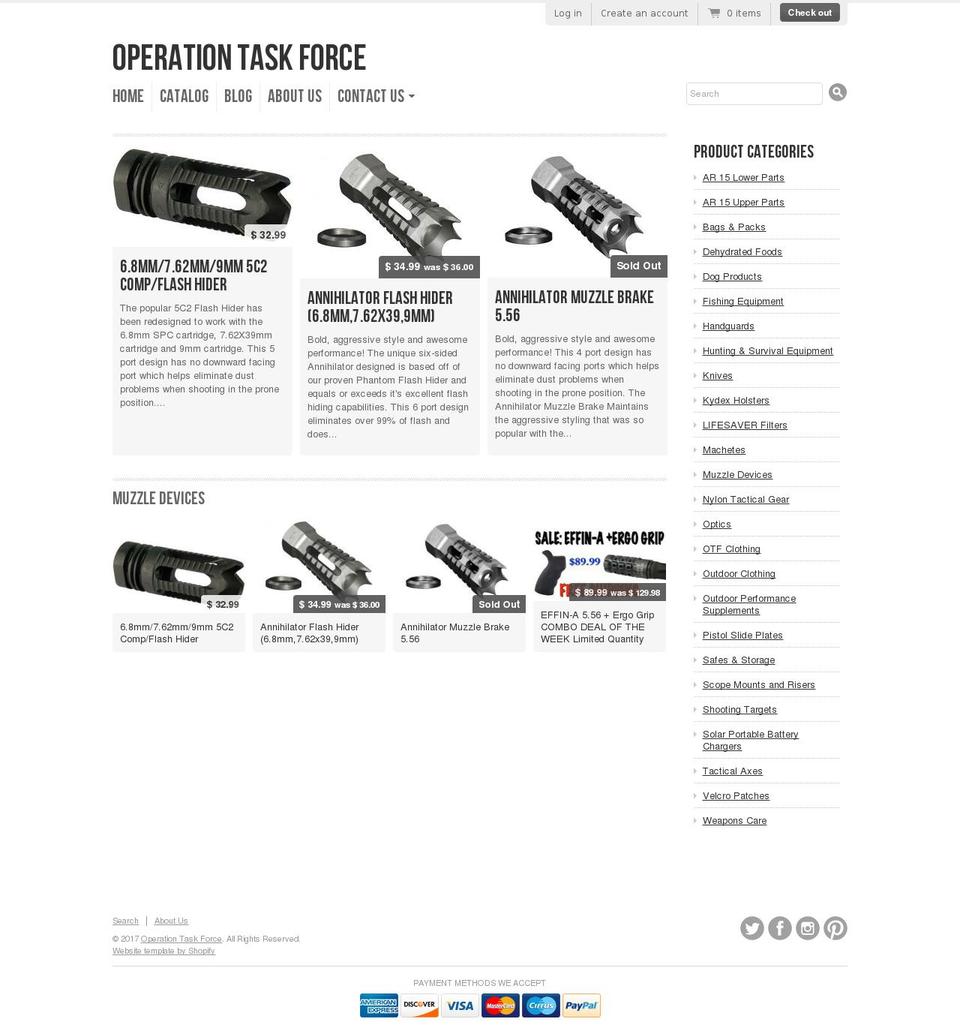 operationtaskforce.com shopify website screenshot