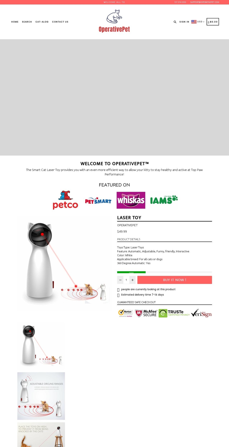 operativepet.com shopify website screenshot