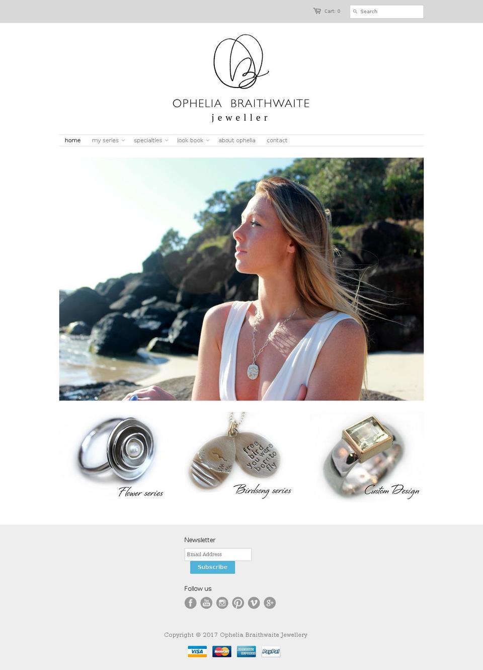 opheliabraithwaite.com shopify website screenshot