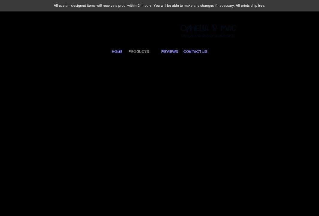 opheliamac.com shopify website screenshot