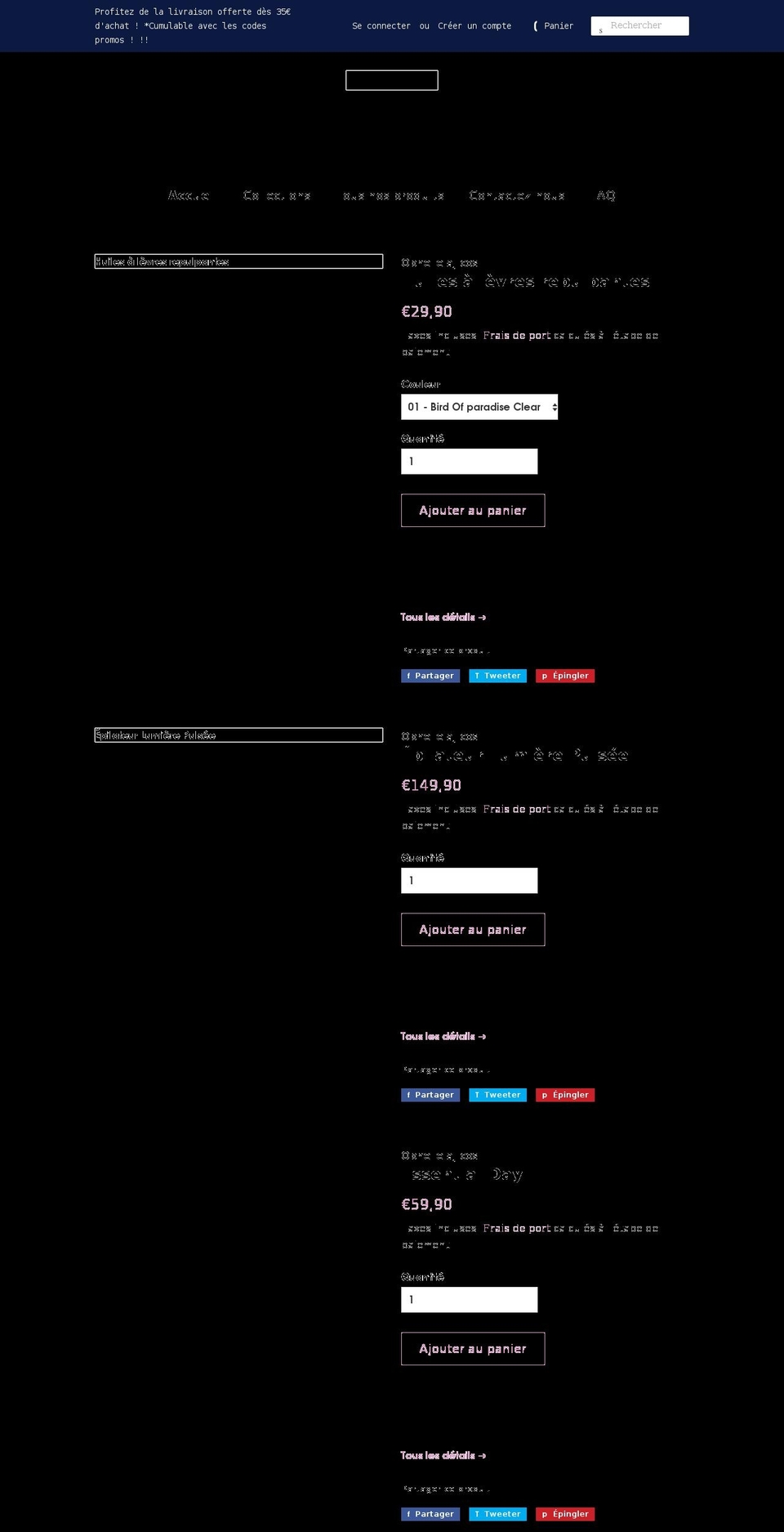 ophelie-aj-cos.com shopify website screenshot