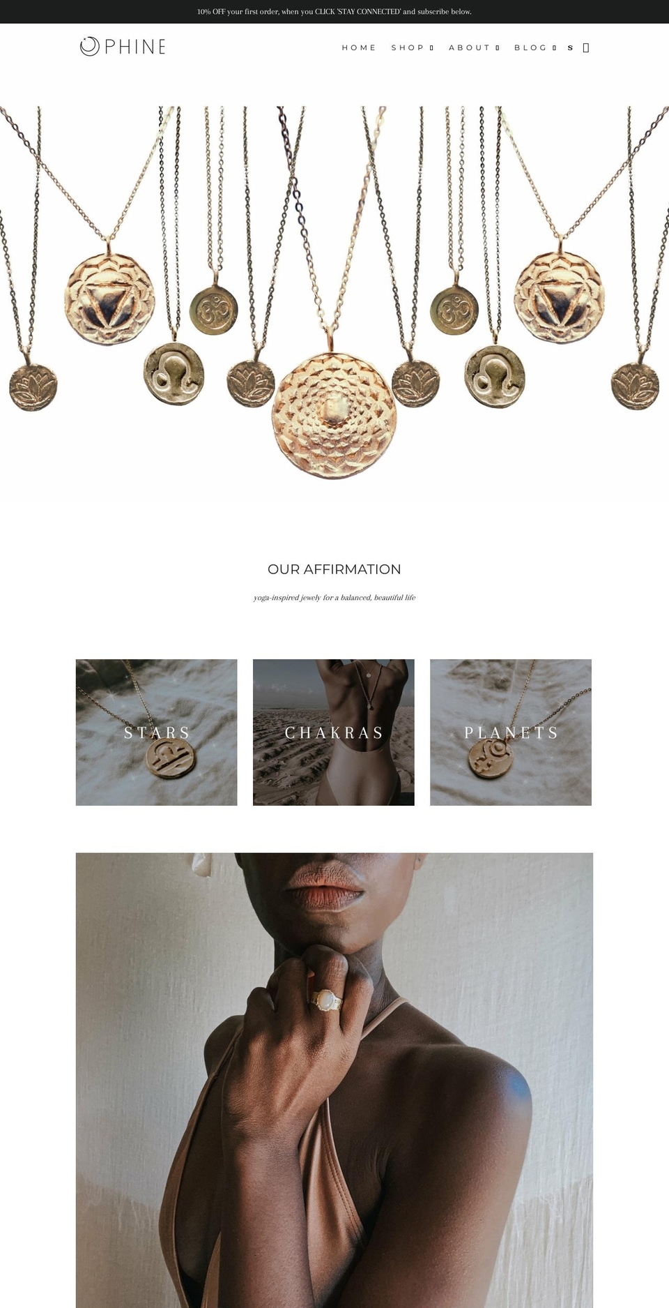 ophinejewelry.com shopify website screenshot