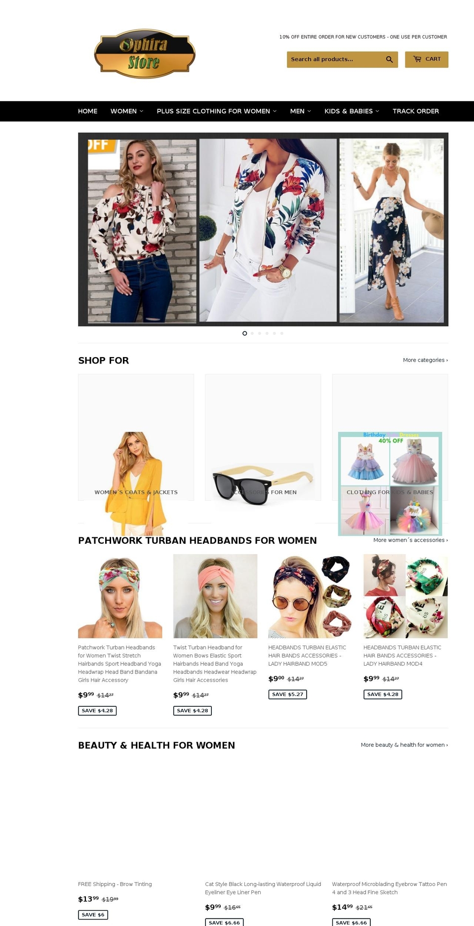 ophirastore.com — Shopify storefront screenshot