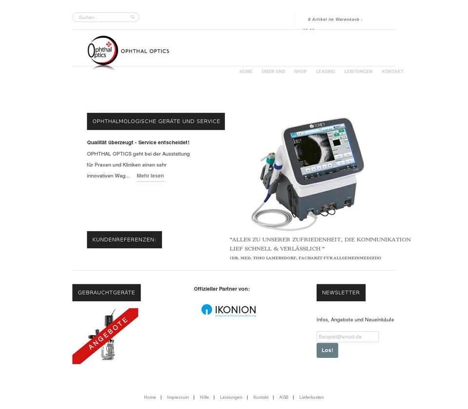 ophthal-shop.de shopify website screenshot