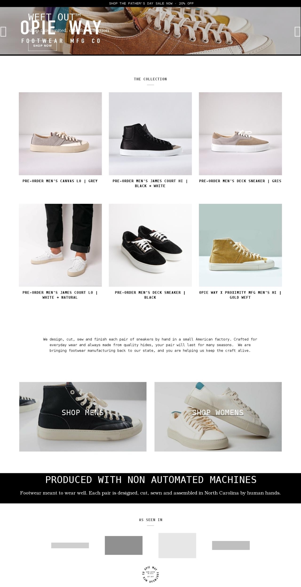 opieway.com shopify website screenshot
