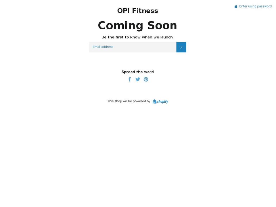 opifitness.com shopify website screenshot