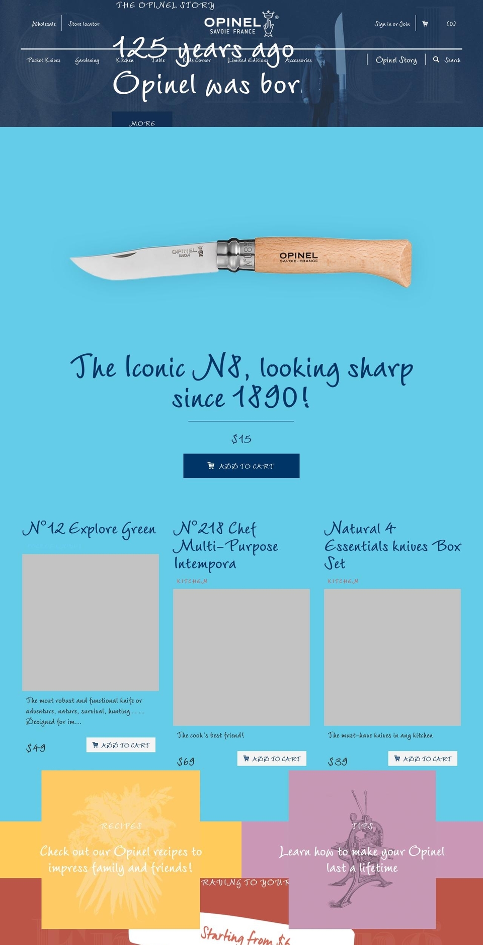 OPINEL USA November 2014 (published Nov.14  2014) Shopify theme site example opiknives.com